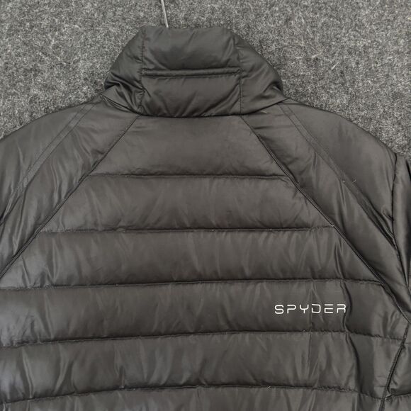 Spyder Prymo Down Puffer Jacket Women's XL Black Full Zip Lightweight Skiing - Picture 4 of 10